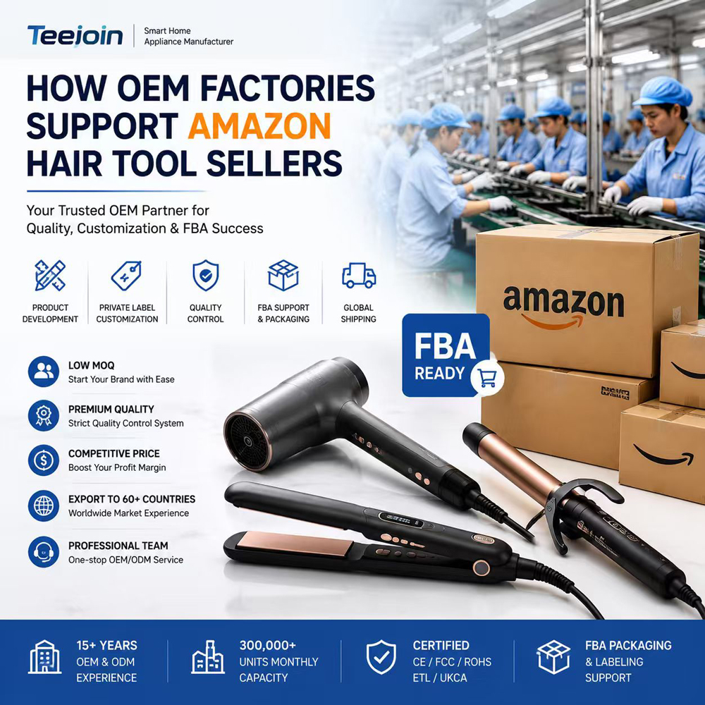 How OEM Factories Support Amazon Hair Tool Sellers ?