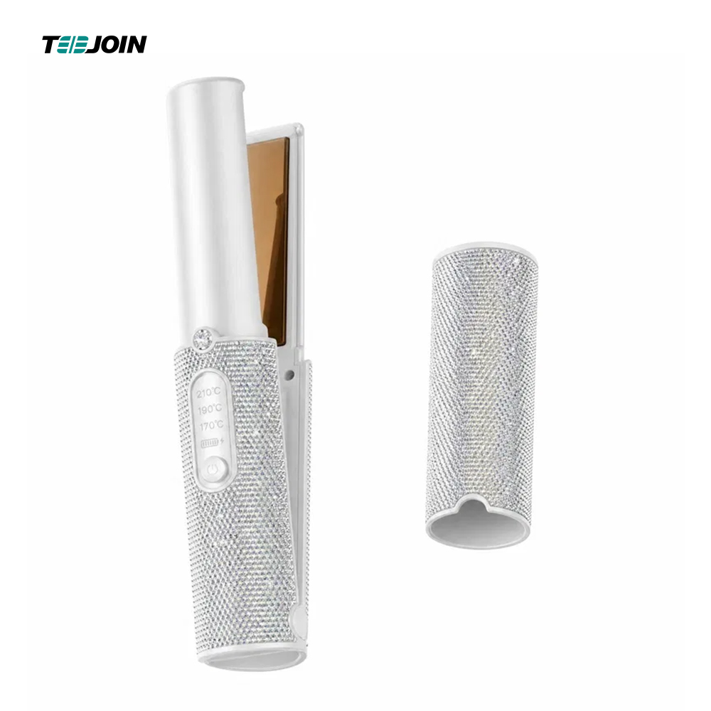 Rechargeable Rhinestone Portable Titanium Flat Iron 